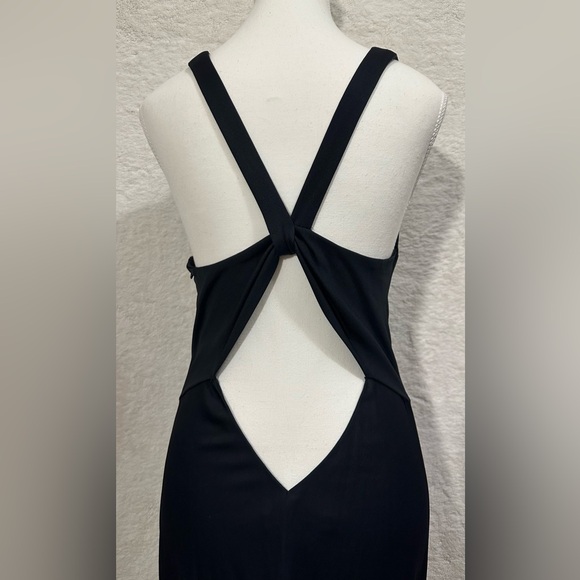 Ralph Lauren Collection black formal long gown open back floor length sleeveless - Picture 7 of 15